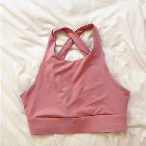 Pink fabletics sports bra